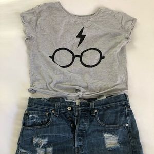 Harry Potter Crop Top with Front Tie